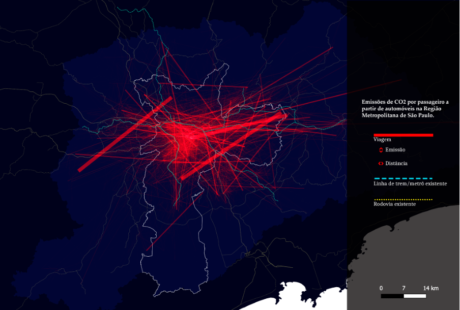 Mapa Transito Mapas permitem visualizar o rastro de emissão de carbono do trânsito de ...